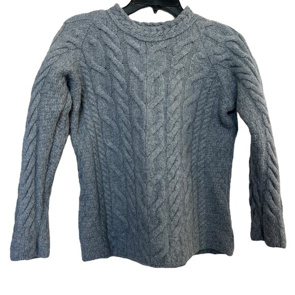 Aran Sweater Market Lu‎xury Ca‎ble Knit Aran‎‎‎‎‎ Size Large - Picture 3 of 6
